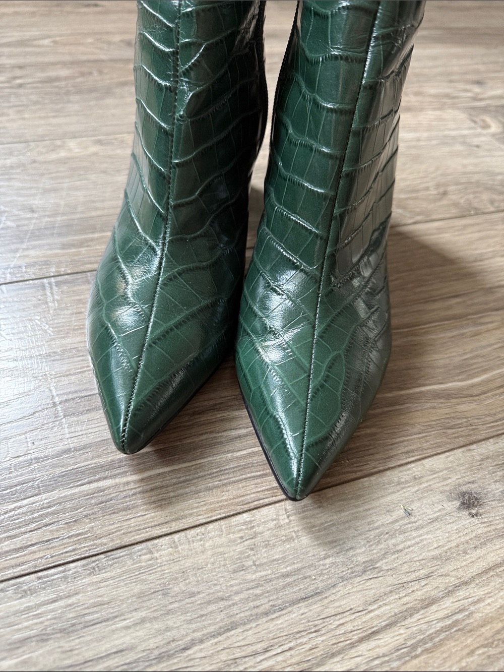 Marc Fisher leather animal print boots sz 8 - Picture 3 of 8